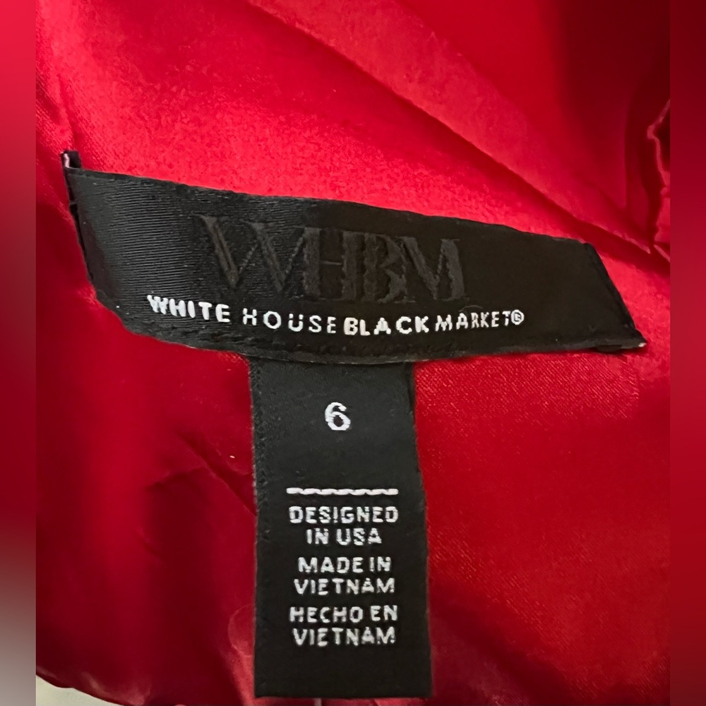 NWT - White House Black Market Vibrant Red Blazer Dress - Size 6 - Picture 4 of 6